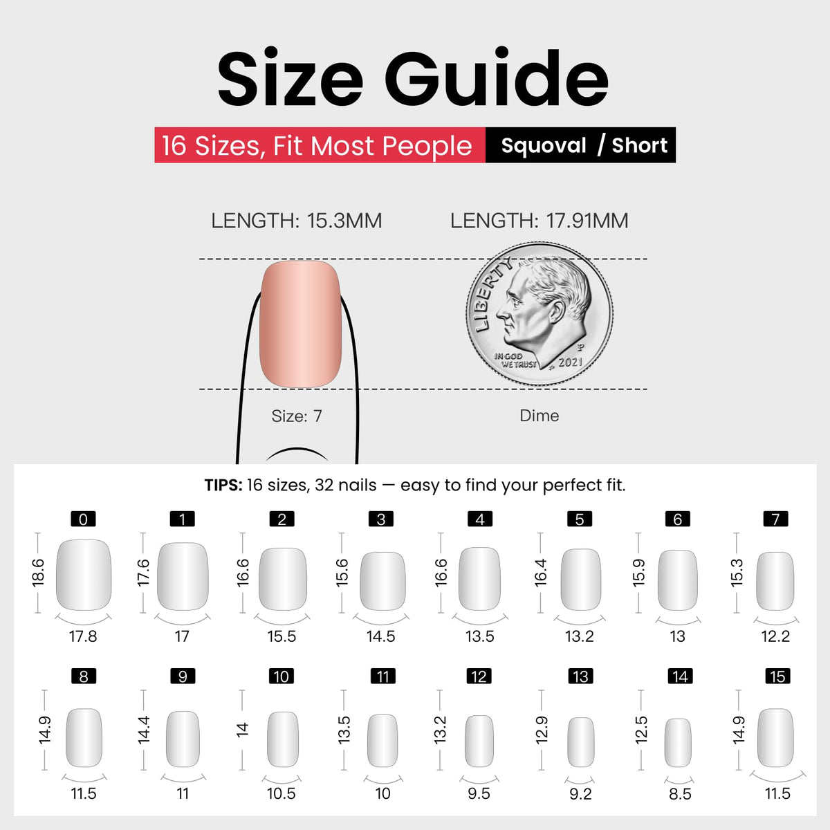 CurvLife 30 pieces set size variety display