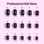 High gloss finish cat eye artificial nails for women