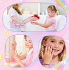 Childrens almond nail tips arranged by size