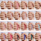 Assortment of 24 colors in the Beetles press on nails kit