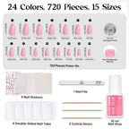 Beetles nail kit accessories including glue and adhesive tabs