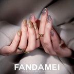 Assorted colors of Fandamei glossy and glitter press on nails