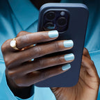 Side view of short squoval imPRESS press on nails for natural fit