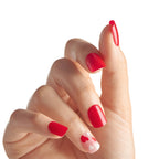 ImPress red short squoval press on nails kit packaging