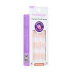 Model hands wearing Impress Heroic French short squoval nails