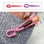Nail polish application using non-spill nail guard clips