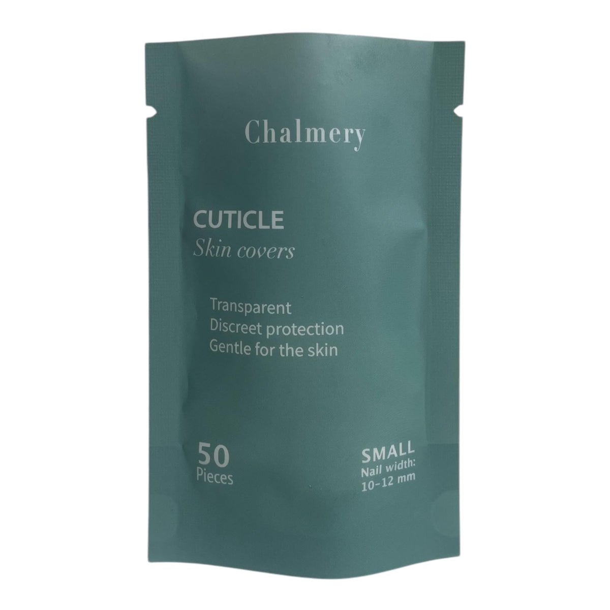 Chalmery finger shields applied around the nail bed demonstrating skin picking protection