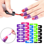 Latex-free spill-proof nail art stencil stickers for gradient painting and stamping guides
