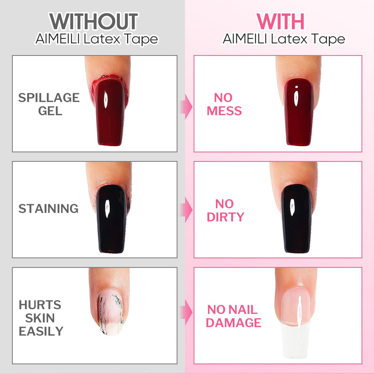 Odorless liquid latex barrier drying on cuticles before nail stamping