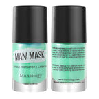 Maniology liquid cuticle protector application showing the brush coating the skin around the fingernail