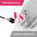 Soft plastic nail polish stencils protecting cuticles during a gradient manicure