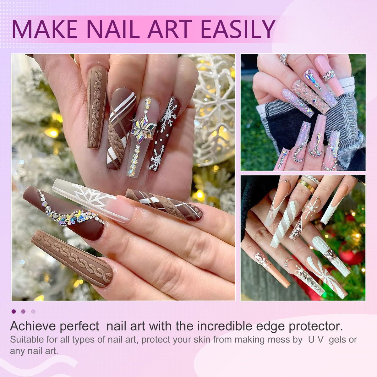 The complete Saviland liquid latex for nails starter set showcasing the bottle and extraction tool.