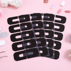 A multi-angle view of the one hundred and fifty piece nail paint guard kit for home styling.