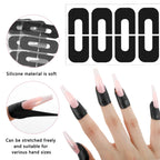 Applying nail art using finger skin protector guards