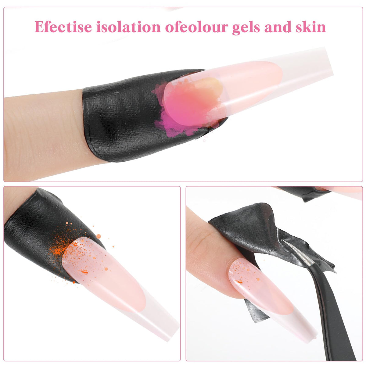 Disposable nail polish guard tape for French manicures