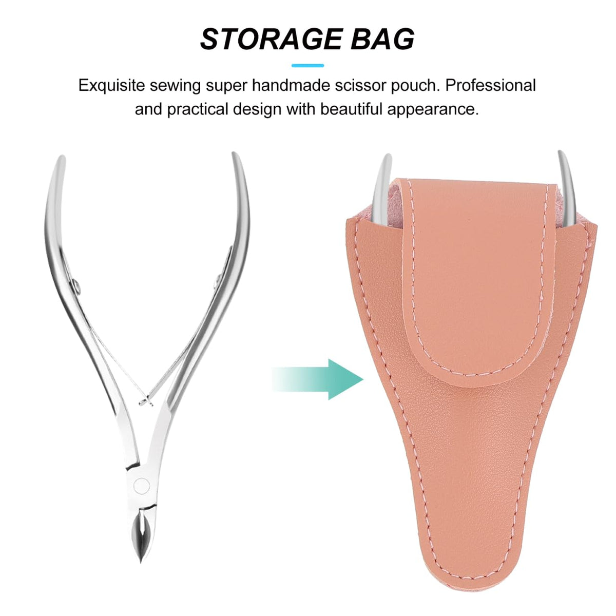 Nail tool organizer sleeve kit showing the smooth interior lining that prevents scratches.