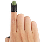Assorted colors of Outus nail polish guards including green and red sheets for DIY stamping.