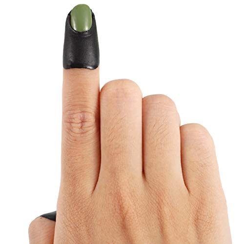 Assorted colors of Outus nail polish guards including green and red sheets for DIY stamping.
