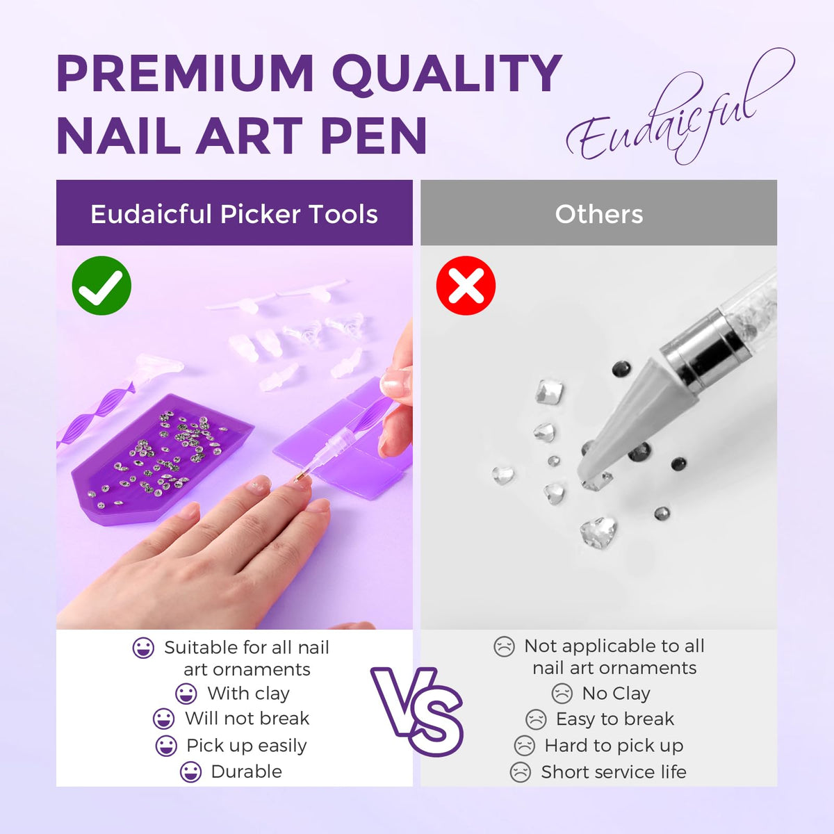 Replacement plastic tips for Eudaicful rhinestone picker tool
