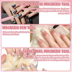 Complete cat eye magnet set for 3D nail art effects