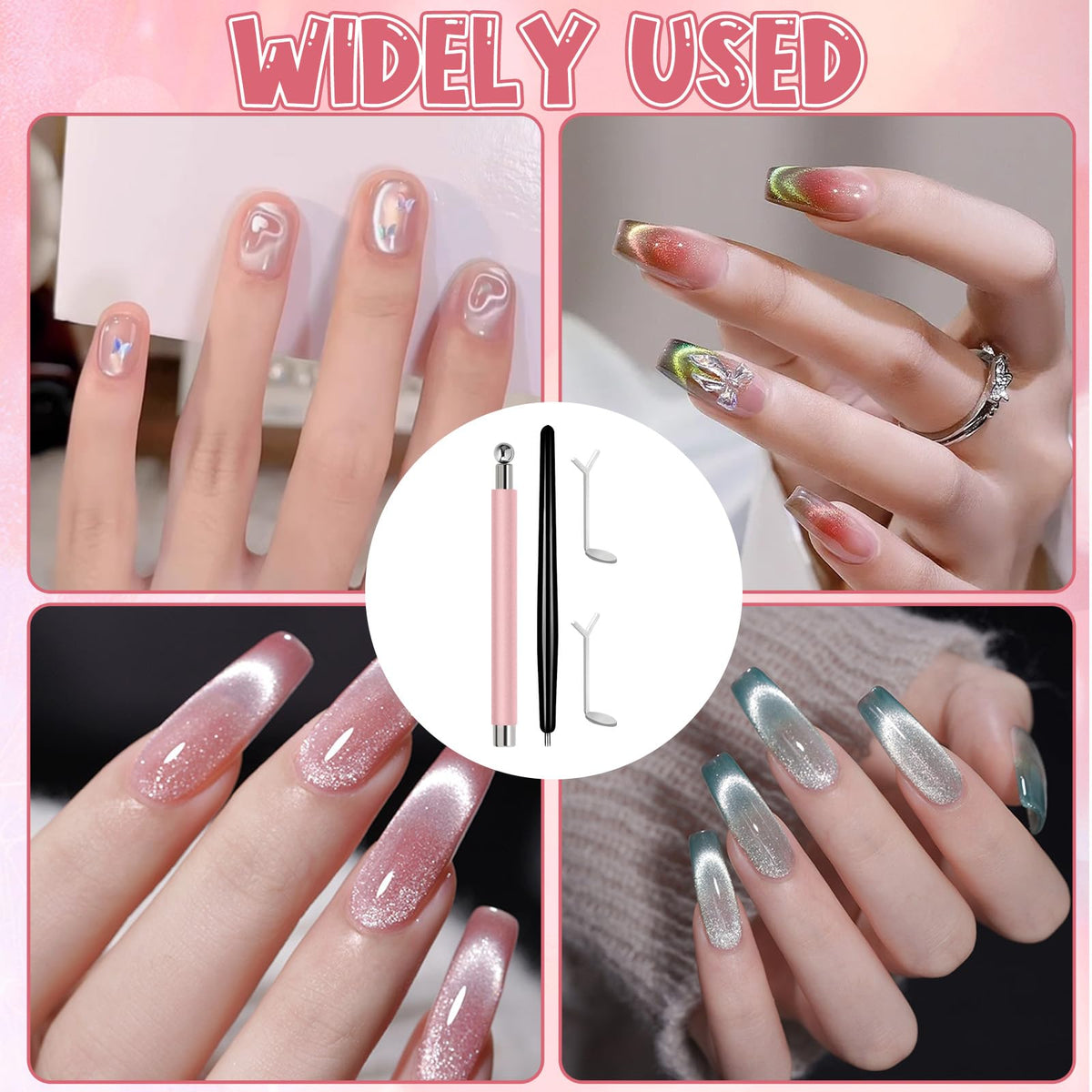 Bluedeal magnetic pen kit for creating intricate nail designs
