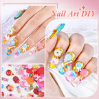 Professional nail art design using Anower candy charms