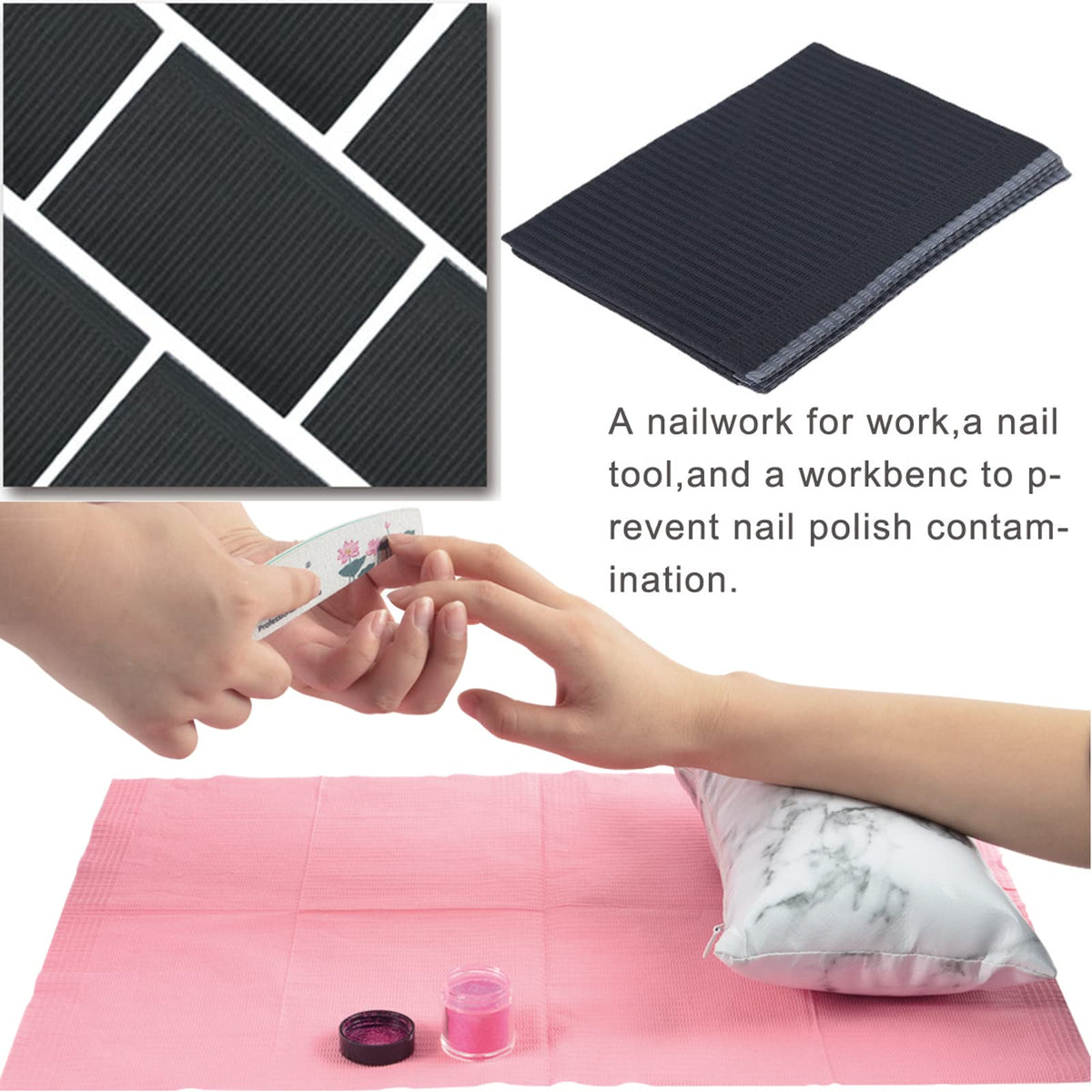 Water droplet resting on the leakproof surface of a LXIANGN salon table protector pad sheet