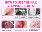 Biutee nail stamping plates set with storage bag