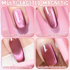 Demonstrating 3D cat eye effect with magnetic nail tool