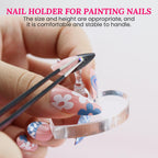 Wooden nail tip holder set for professional nail painting