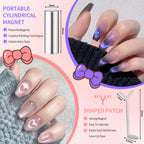Five piece magnetic nail art stick set for gel polish