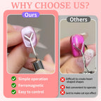 Y-shaped magnetic guide for heart nail art designs