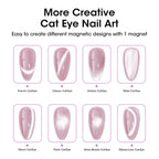 Using Gellen magnet stick for cat eye nail art