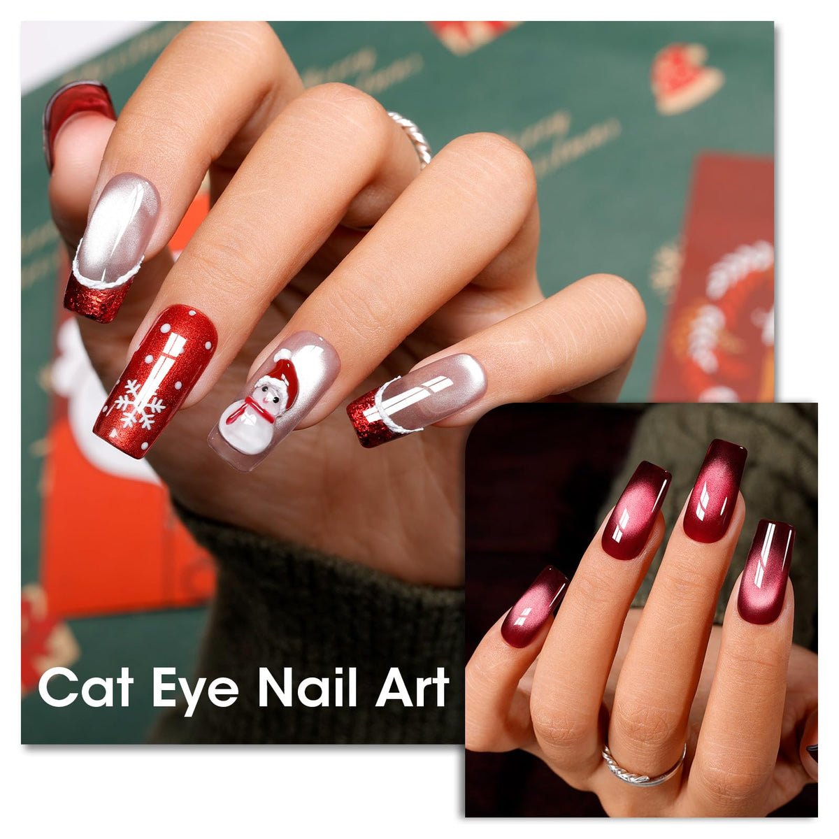 Professional nail art created with Gellen magnetic stick
