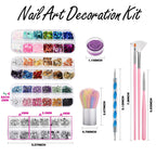 FANDAMEI pink nail design brushes and dual-ended dotting pens