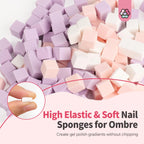 Saviland ombre nail art sponge kit with storage box