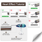 Heart-shaped magnetic tool for 3D gel nail designs