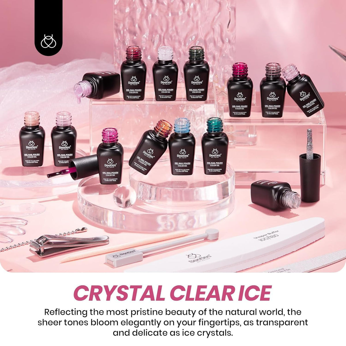 Professional nail art created with Beetles gel polish set