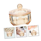 Compact glass reservoir for nail polish remover