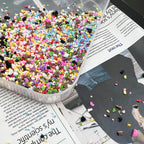 Crafting materials including Daiyifiy fake sprinkles for phone cases