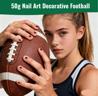 Detailed view of 5mm mini football sports sprinkles