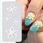 Silicone nail mold being used for resin DIY craft creation
