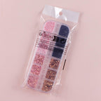 Professional nail art set with heart star and round sequins