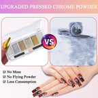 Professional nail art created with Drmode metallic pigment