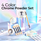 Professional nail art created with Modelones pearlescent pigment