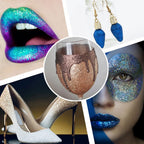 Nail art designs using Estanoite fine glitter powders