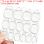 Close up of double sided jelly adhesive nail tabs sheets