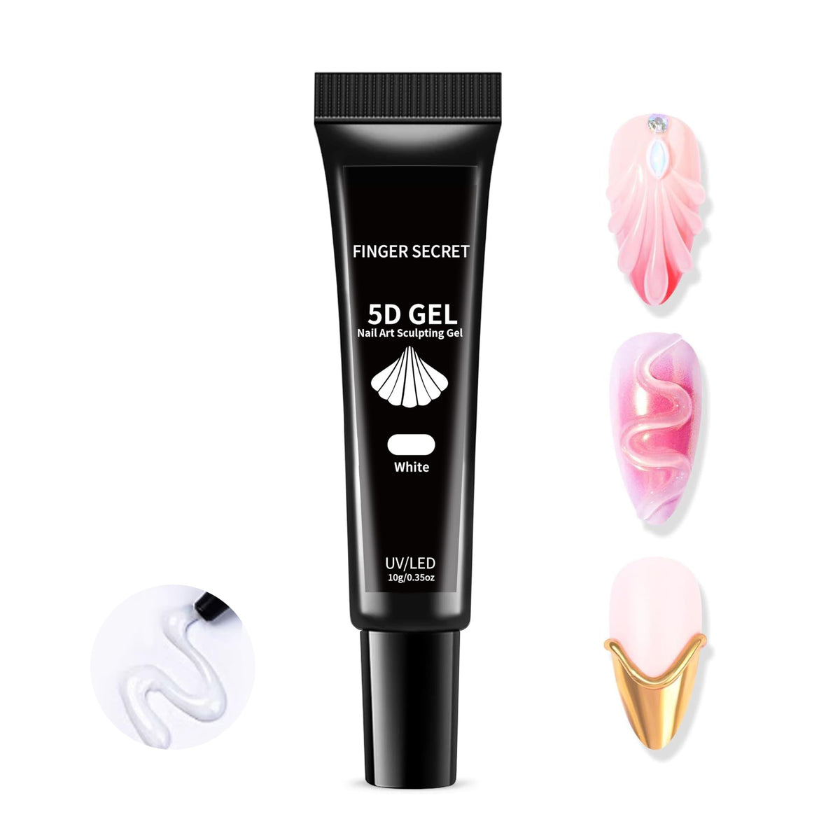Application of sculpting gel for rhinestone attachment