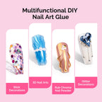 Demonstration of MelodySusie glue for nail charms