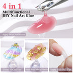 Double Rhythm adhesive tube for 3D nail art decoration
